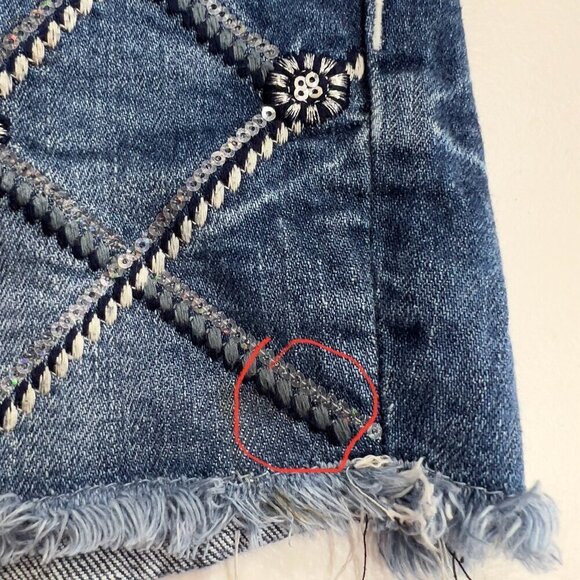 Miss Me Girls Criss Cross Sequin Adjustable Elastic Waist Mid-Rise Shorts 12 - Picture 10 of 10